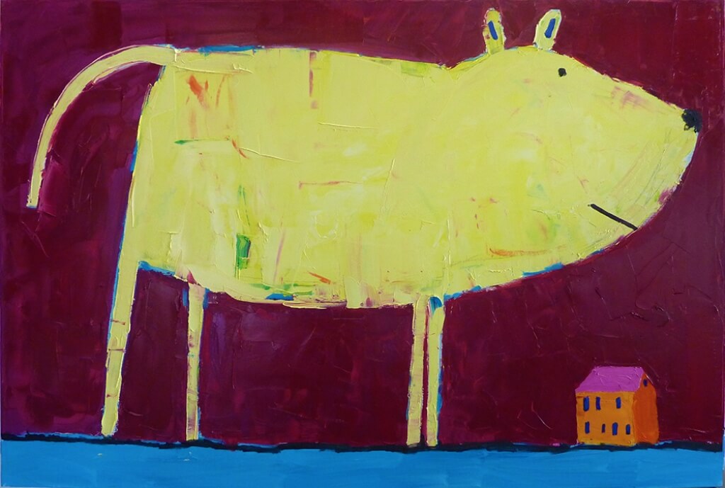 DOG #2, 2014, oil on canvas, 100X150