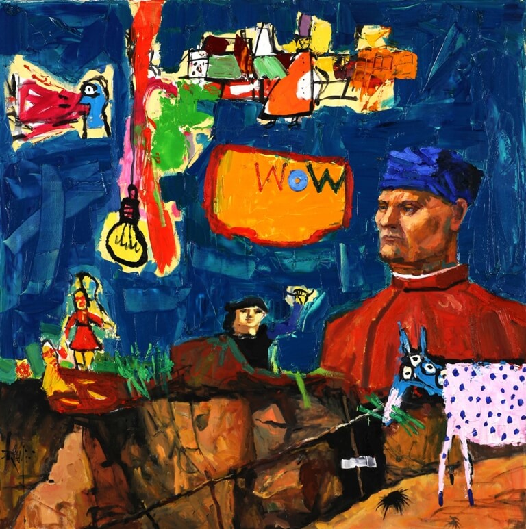 WOW, 2008, oil on canvas, 120X120