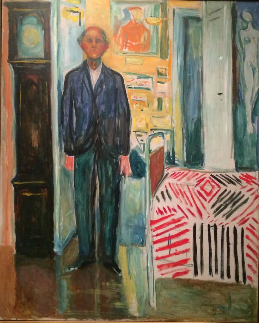 6_Edvard Munch, Self-Portrait, Between the Clock and the Bed, 1940-43