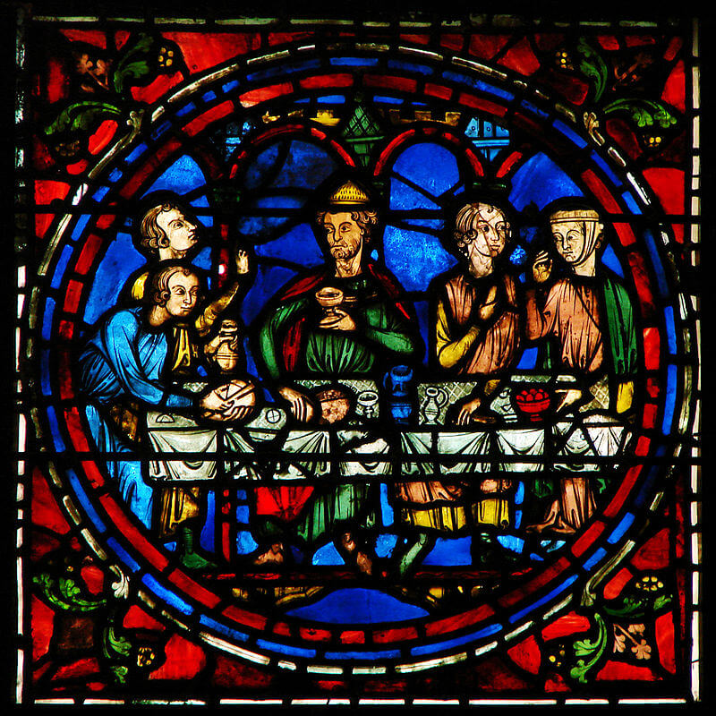 פרט מחלון בקתדרלה של שארטר, צרפת, המאה ה 13