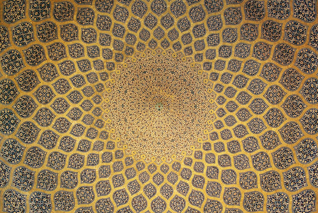 פנים כיפת מסגד לוטיפה, איספהאן, פרס, תחילת המאה ה 17