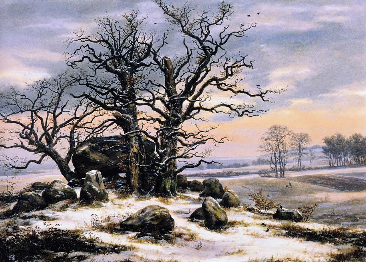 1280px-Johan_Christian_Dahl_-_Megalith_Grave_in_Winter