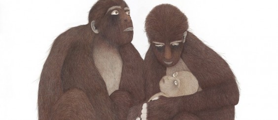 Untitled (The Holy Family), 2017, pencils on paper, 200x250cm