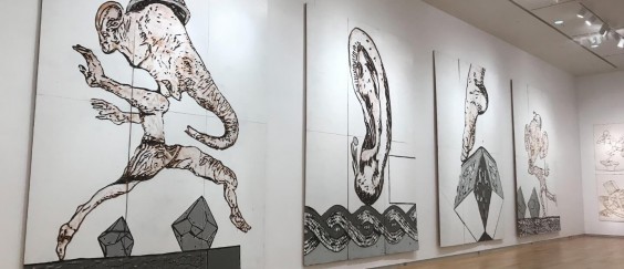 Saturn Paintings & Carvings 2015 - 2018 Carved & painted plywood 16 x 12 ft panels