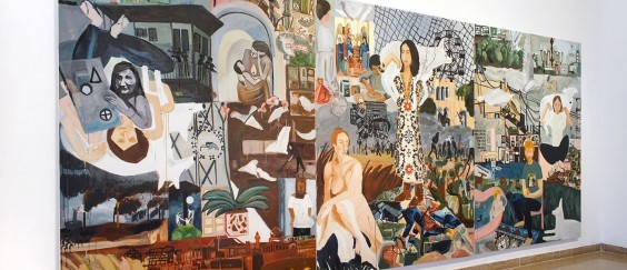 שירה גפשטיין מושקוביץ, תמו פלאייך, 2018, שמן על בד, טריפטיך, צילום- שלמה סרי Shira Gepstein Moshkovich, Your Wonders are Over, , 2018, oil on canvas,